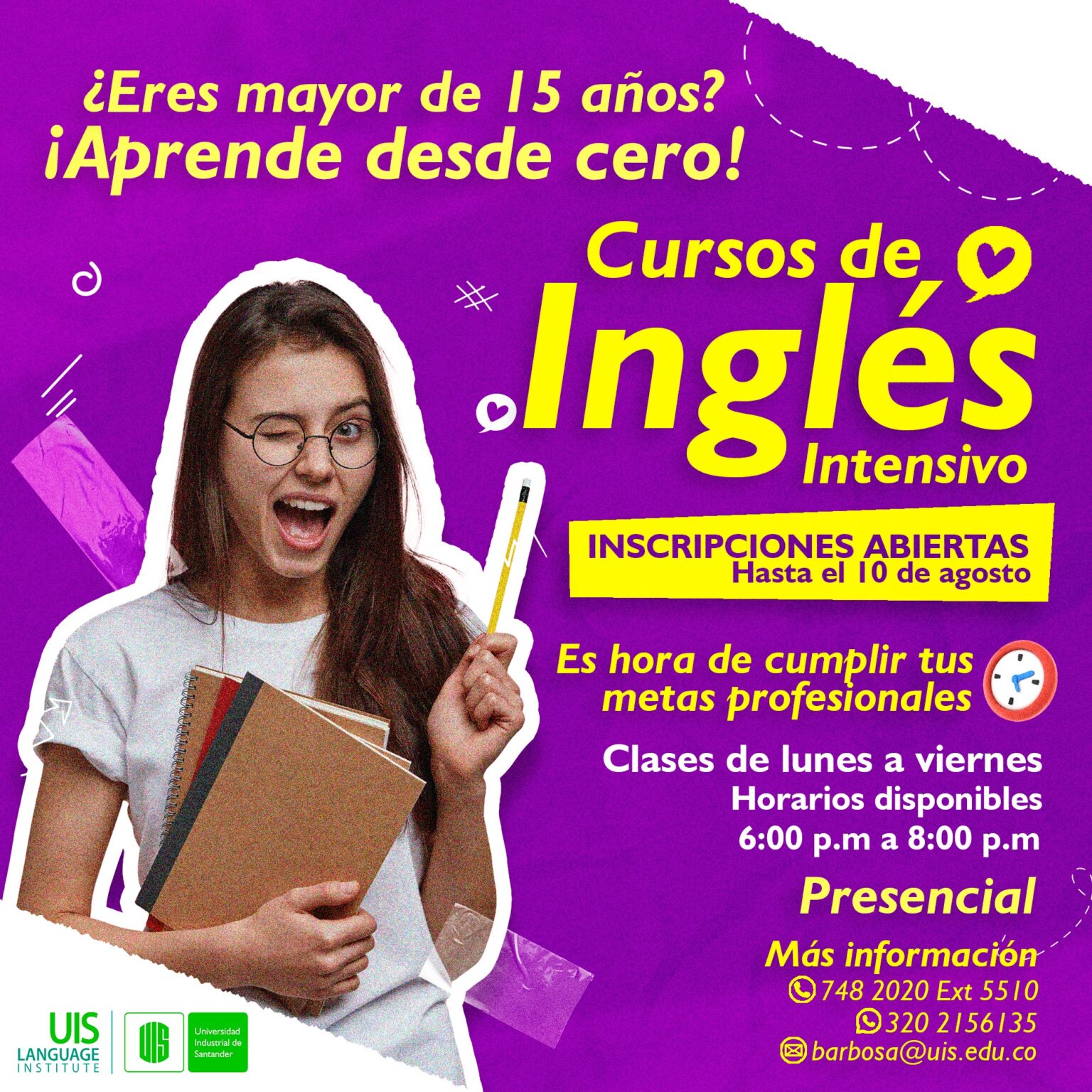 Curso De Inglés Intensivo Y Presencial Dirigido A Mayores De 15 Años Uis Sede Barbosa Cursos Uis