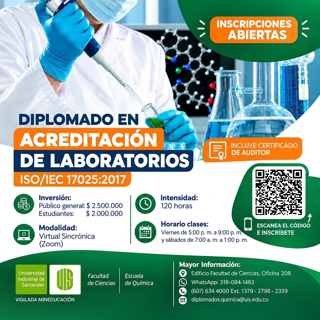 Pieza de divulgación del Diplomado en Acreditación de Laboratorios ISO/IEC 17025:2017